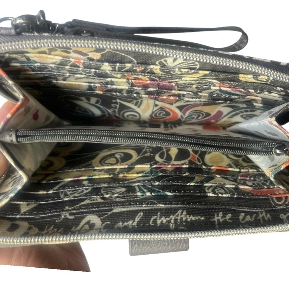 🌈 Sakroots Artist‎ Circle Zip-Around Wristlet Wallet 🎨 Multicolor Boho Pattern